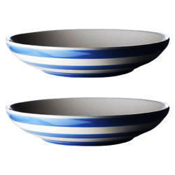Cornishware Pasta Bowls, Set of 2 Blue